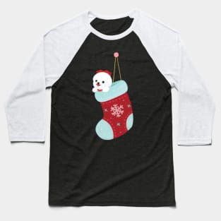 Christmas bichon Baseball T-Shirt